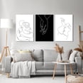 thumbnail image 4 of Minimalist Black and White Canvas Wall Art Love Painting for Couples Line Drawing Art Poster Prints Valentines Day Gifts Artwork Pictures for Bathroom Living Room Wall Decor, 4 of 6