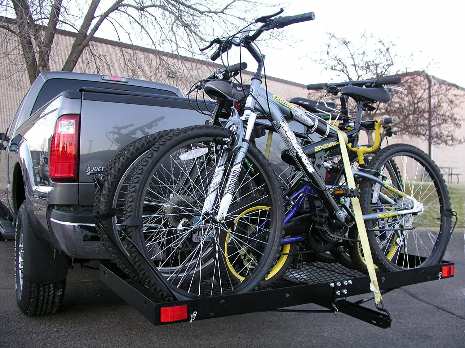 Tow Tuff 62 Inch Steel Cargo Carrier and Bike Rack Hitch Car Vehicle Bicycle Mount Hauler Fits 2 Inch Receivers Walmart