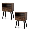thumbnail image 4 of Tudor Nightstand  ( Set of 2) - Brown, 4 of 13