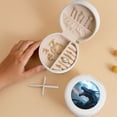 thumbnail image 5 of Yiaed Blue Thunder Storm Dragon Print Travel Jewelry Case Bridesmaid Gift Boxes Jewelry Travel Organizer Small Round Jewelry Box Mini Storage-White, 5 of 7