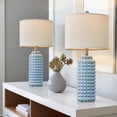 Oneach Ceramic Table Lamp Set of 2, Modern Bedside Lamp for Living Room ...