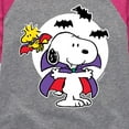 thumbnail image 3 of Peanuts - Vampire Snoopy with Woodstock - Toddler And Youth Girls Raglan Graphic T-Shirt, 3 of 5