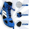thumbnail image 5 of Right Punch Professional Boxing Shoes Breathable Wrestling Shoes, Training Shoe for Adult & Youth Men Women Non Slip Rubber Sole Lightweight Boots (Blue 13), 5 of 6