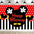 thumbnail image 1 of Disney Mickey Mouse Birthday Party Supplies Tablecloth Plates Cups Napkins Balloons Cake Toppers Boys Baby Shower Decorations Gao Jinjia LED, 1 of 2