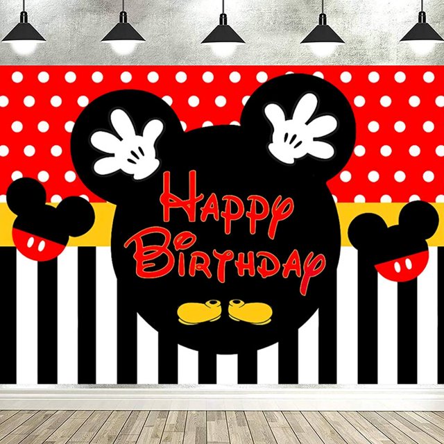Disney Mickey Mouse Birthday Party Supplies Tablecloth Plates Cups Napkins Balloons Cake Toppers Boys Baby Shower Decorations Gao Jinjia LED