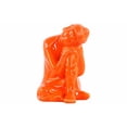 thumbnail image 1 of Sitting Buddha Figurine With Head Resting on Knee Orange - Benzara, 1 of 2