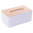 thumbnail image 2 of Basicwise  Bamboo Removable Top Lid Rectangular Tissue Box, 2 of 6