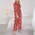 thumbnail image 3 of Daiia Rose Flowers for Women's Long-Sleeved Pajama Set – Soft & Comfortable Sleepwear Button-Up Pajamas Cozy Lounge Wear-Small, 3 of 7