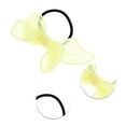 thumbnail image 3 of Unique Bargains 1 Pc Grace Solid Bow Ribbon Hair Elastic Band Yellow, 3 of 5