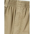 thumbnail image 3 of Innerwin Pants Mid Waisted Men Bottoms Work Solid Color Plain Trousers Khaki 5XL, 3 of 9