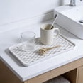 thumbnail image 2 of White Double Layer Drainage Tray Food Grade Plastic Multipurpose Drying Mat For Kitchen Countertop Tea Cup Utensils, 2 of 6