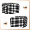 thumbnail image 3 of Picia White And Black Plaid Print 4 Slice Toaster Cover , Toaster Protector Dustproof Kitchen Appliance Cover, Kitchen Appliance Dustproof Protector, 3 of 7