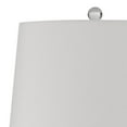 thumbnail image 2 of 28 Inch Accent Table Lamp, Hardback Fabric Shade, Embossed Ceramic, Pearl - Saltoro Sherpi, 2 of 5