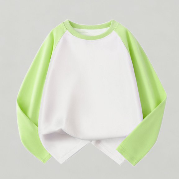 Xijirk Girls Classic Raglan Long Sleeve Top Two-Tone Baseball Style Crew Neck Tee Comfortable Casual Shirt,3-4 Years