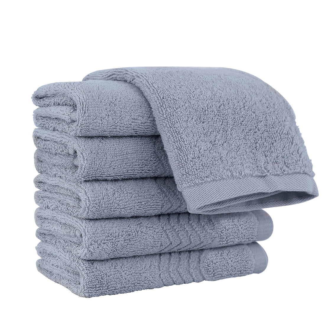 PiccoCasa 6 Pack Soft & Absorbent Hand Towels 100% Cotton 13 x 29 Inch for Bathroom Dark Blue