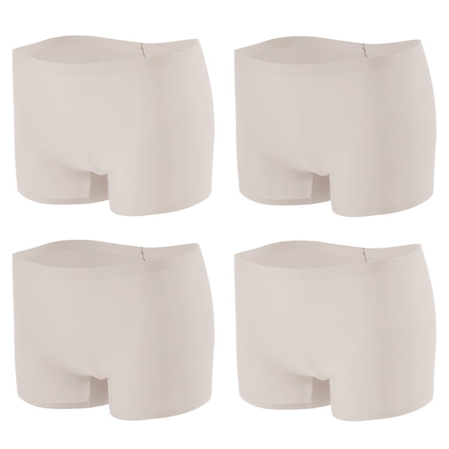 Calzoncillos tipo bóxer de algodón para mujer, ropa interior para mujer, pantalones cortos con entrepierna de algodón, paquete de 4