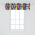 thumbnail image 2 of Ambesonne Colorful Window Valance, Diagonal Houndstooth, 54" X 12", Multicolor, 2 of 3
