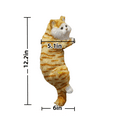 thumbnail image 3 of Kawaii Cat Stuffed Animal - 12.2'' Simulated Pet Cat Plush Doll Hanging Plush Toy Home Decor Gift, 3 of 4