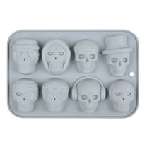 Konghyp Skull Silicone Chocolate Molds, Baking Moulds for Cake Decoration, Jelly and Pudding Maker, Safe and Easy to Clean, Ideal for Ice, Chocolate, and Hand Soap Molds