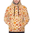 thumbnail image 4 of KLL Autumn Red and Orange Maple Leaves Print Mens Hoodie Long Sleeve Casual Pullover Hooded Sweatshirt Fashion Drawstring Hoodies with Pocket-Small, 4 of 6