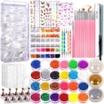 thumbnail image 1 of Kit de decoración de uñas Fandamei, acrílico, con puntas y herramientas para uñas, 1 of 8
