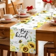 thumbnail image 5 of Sunflower Floral Table Runner 90 Inches Long Farmhouse Dress Scarves, Farmhouse Pastoral Daisy Bees Botanical Dining Tablerunner for Coffee Table/Kitchen Island/Party Décor, 13" x 90", 5 of 8