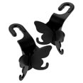 thumbnail image 2 of 2 ganchos para reposacabezas de coche: gancho con forma de mariposa para el respaldo del asiento del vehículo. Organizador para colgar bolsos, carteras y paraguas., 2 of 8