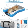 thumbnail image 5 of JERFIT Inflatable Dog Pool Ramp Ladder, Heavy Duty 330lbs Capacity PVC Boat Dock Ladder for Dogs, Portable Floating Pet Steps for Pool, Lake, Beach, Quick Inflation/Deflation (Blue & White), 5 of 9