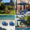 thumbnail image 3 of Yescom 9FT Wooden Patio Umbrella UV30+ for Beach Pool Wedding Party Table Market Garden Yard Hotel Deck Cafe Navy, 3 of 9