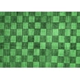 thumbnail image 1 of Ahgly Company Indoor Rectangle Checkered Emerald Green Modern Area Rugs, 3' x 5', 1 of 4