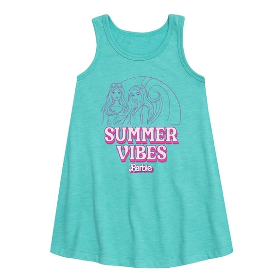 Barbie - Summer Vibes - Barbie and Friend - Toddler and Youth Girls A-line Dress