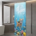 thumbnail image 3 of Ocean Diving Cat Window Privacy Film, Coastal Coral Fish Marine Life Static Cling UV Sun Blocking Heat Control Window Tint Day and Night, Non-Adhesive One Way Windows Privacy Cover 23.6''x59'', 3 of 7