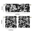 thumbnail image 6 of Bohemian Floral Kitchen Curtains 24 Inch - 3 Panel Vintage Farmhouse Set with Wildflowers & Butterflies, Rod Pocket Window Treatment for Rustic Decor, 6 of 6