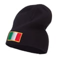 thumbnail image 2 of Europe Italy Flag Embroidered Big Short Beanie - Black XL-3XL, 2 of 5