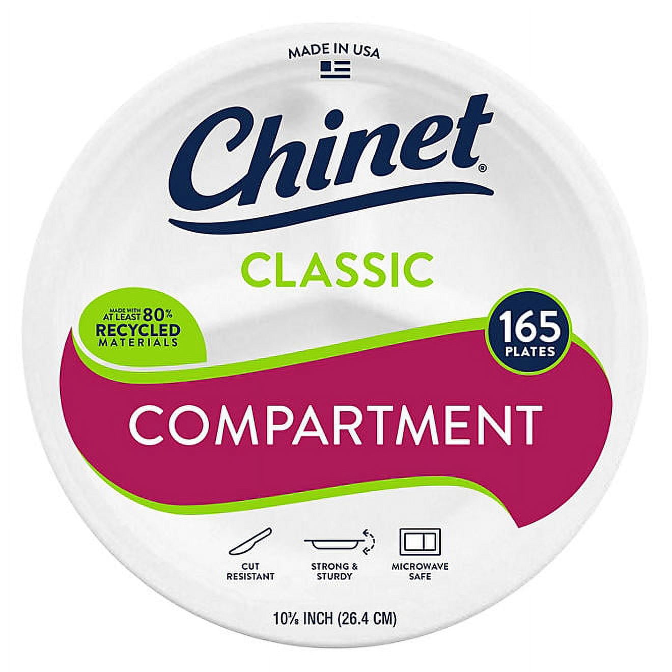 Chinet Classic White Heavy Duty Disposable Large Paper Dinner Plates 10 3 8 32 Count Walmart