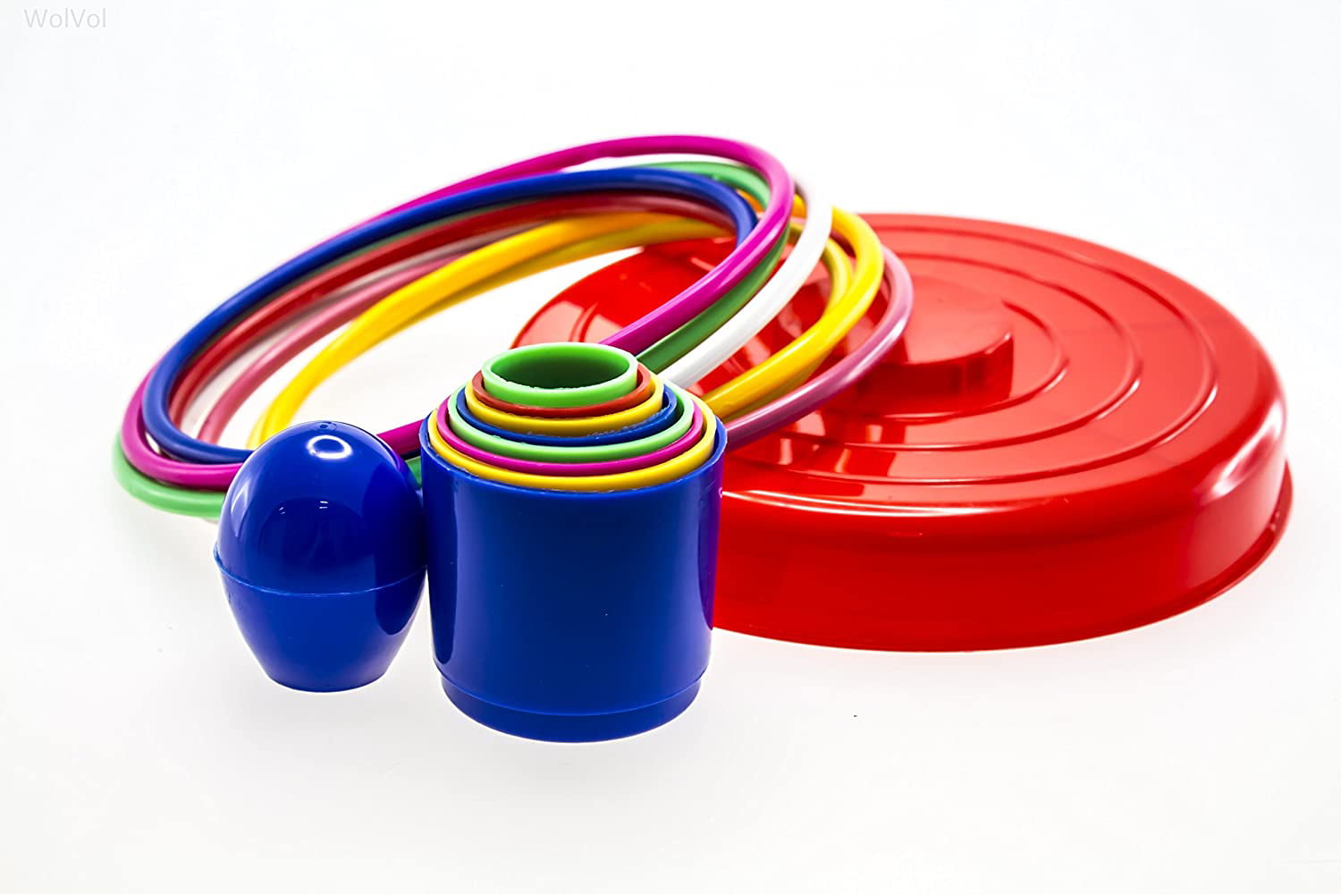Details about   18 inch Brightly Colorful Quoits Ring Toss Game Set for Kids 