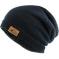 thumbnail image 1 of Thick Oversized Slouch Beanie Sherpa Fleece Lined Hat, 1 of 6