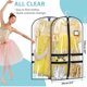 thumbnail image 2 of 2 paquetes de bolsas transparentes para ropa de baile para bailarines con 4 bolsillos, bolsa de ropa para disfraces de baile para niños de 40 pulgadas para viajes y baile, 2 of 5