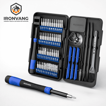 64-in-1 Precision Screwdriver Set, Magnetic Electronics Repair Tool Kit with 48 Bits, Mini Screwdriver Kit for Laptop, Phone, Tablet, Game Console, Watch, Eyeglasses, Drone and Small Device Repair