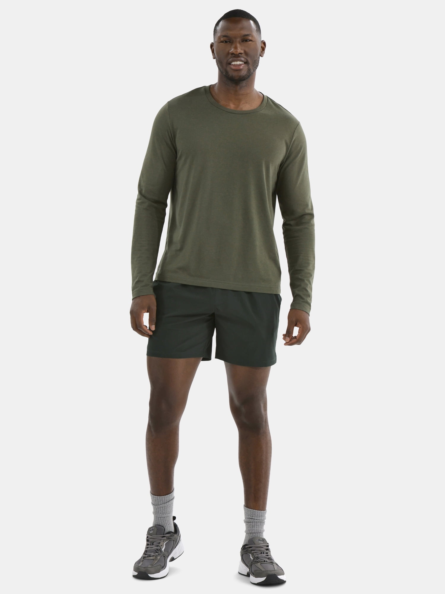 Athletic Works Men's and Big Men's Woven Running Shorts, 6" and 8" Inseams, Sizes XS-5XL