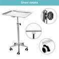 thumbnail image 2 of Konmee Mayo Stand Salon Tray Medical Tray Premium Extra Large  with Brake Wheels, Stainless Steel Tray, 2 of 7