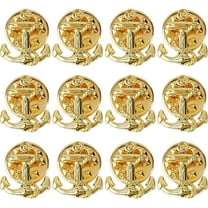 12PCS Anchor Brooch Pins Golden Anchor Lapel Pins Decorative Alloy Brooches Sailing Brooch Pin Navy Theme Pin for Women Men Suit Coat Cloth Jacket Bag Decorations