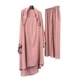 thumbnail image 4 of Lindreshi Womens 2 Piece Outfit 2PC Fashion Woman Solid Large Size Long Sleeve Blouse +Loose Pockets Skirt+tops Sets, 4 of 4