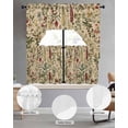 thumbnail image 2 of Rustic Botanical Swag Curtains for Living Room/Bedroom Windows, Vintage Floral Wildflower Kitchen Curtains and Valances Set 36 Inch Length, Light Filtering Swags Valance Curtain Panels, 2 of 5