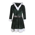 thumbnail image 4 of Douhoow Women Christmas Dresses Knee Length Miss Santa Claus Dress Xmas Cosplay Costume, 4 of 5
