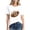 White#womens tops, variant on Feancey Plus Size Game Day Graphic Tees for Women Soft Stretch Football Tunic Tops Fancy Bow Baseball Print Short Sleeve T-Shirts Summer 2026 Fashion Beige L