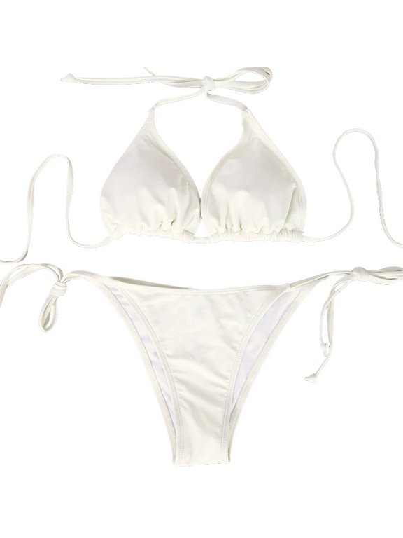 Women's Split Swimsuit Two Piece Set 2026 Summer Classic Style Beach Style Sexy Strap Bareneck Bareback Bikini Swimsuit