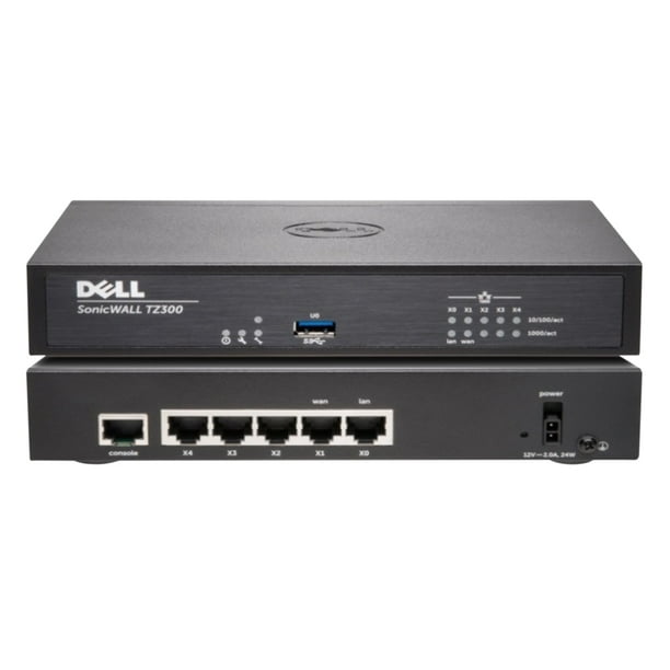 Dell Sonicwall Tz300 Utm Firewall Appliance 2x800mhz Cores 5x1gbe Interfaces 1gb Ram 64mb Flash Hardware Only Walmart Com Walmart Com