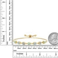 thumbnail image 3 of Gem Stone King 3.06 Ct Mercury Mist Mystic Topaz Sky Blue Topaz 18K Yellow Gold Plated Silver Lab Grown Diamond Tennis Bracelet for Women (Fully Adjustable up to 9 inch), 3 of 3