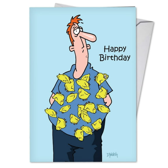 NobleWorks - C3888BDG Funny Birthday Card 'Chick Magnet' with Envelope by NobleWorks